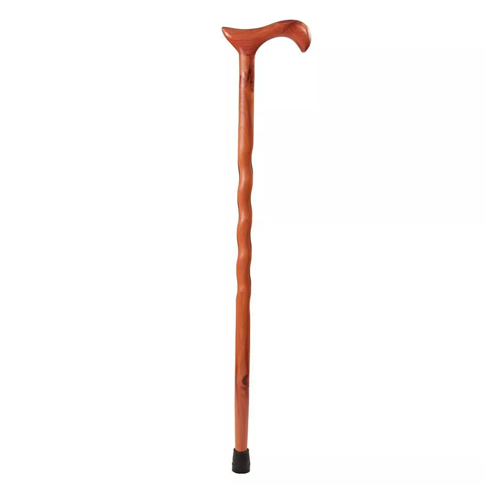 Women’s 34" Derby Handle Twisted Laminated Aromatic Cedar with Walnut Cane