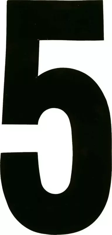 XT63B-5 #5 6 ” Black Extreme Digits 3/Pk