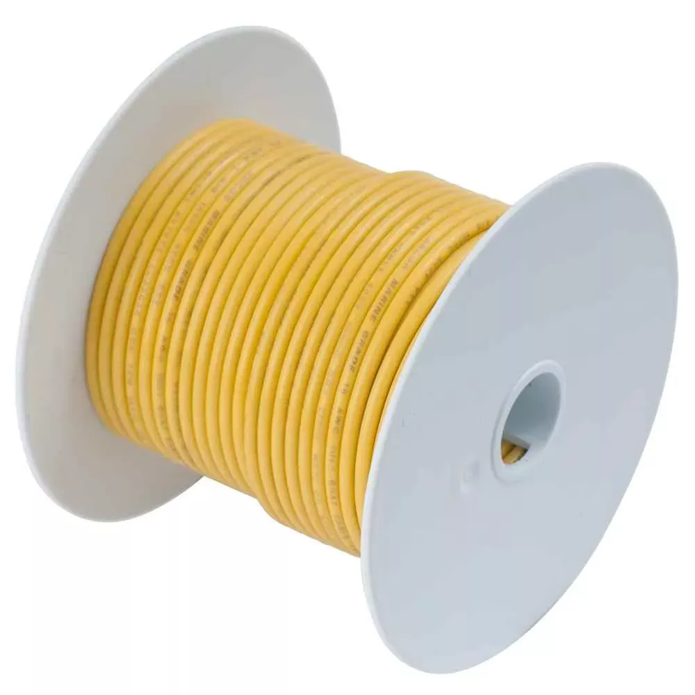 Yellow 18 AWG Tinned Copper Wire – 1,000′