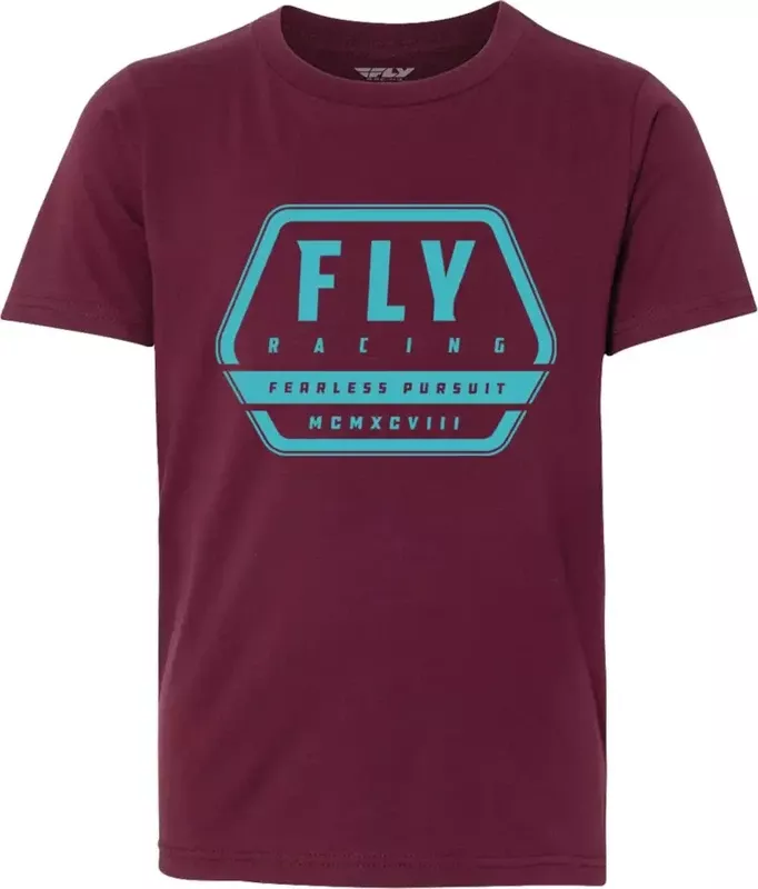 Youth Fly Track Tee Maroon Ym