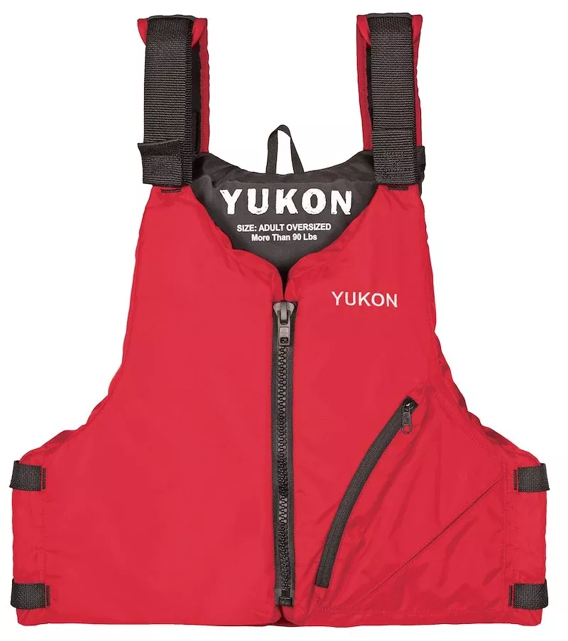 Yukon Airhead Oversize Red Life Jacket – US & Canada Coast Guard Approved