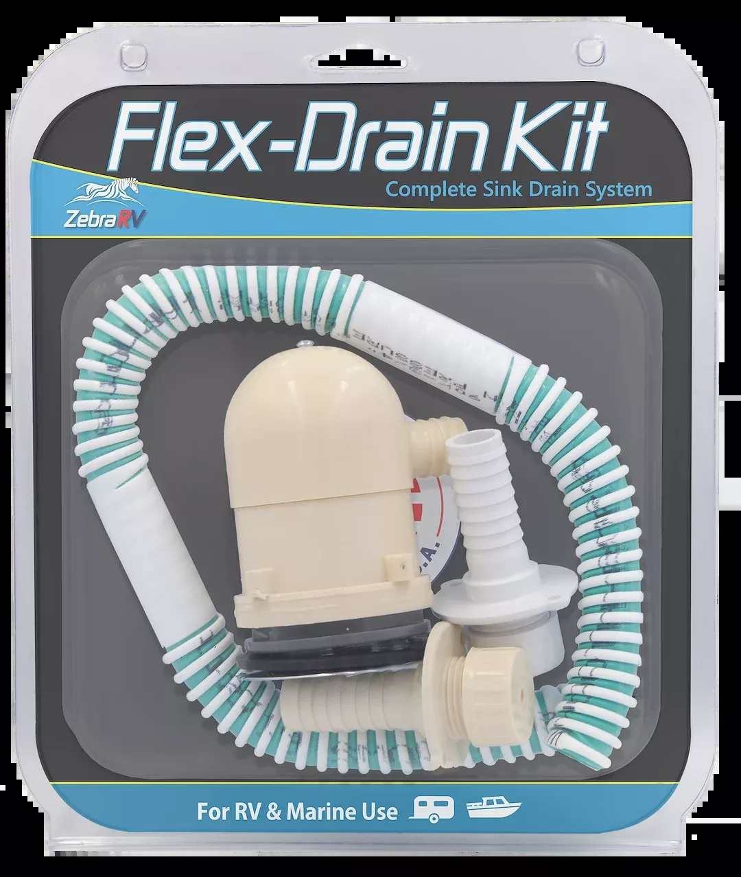 Zebra RV RV & Marine Waste Water Drain - With Flange – RFDK40